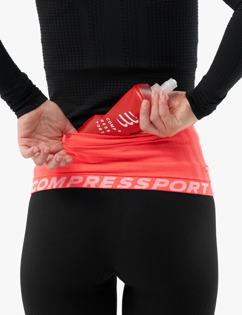 Compressport Free Belt - Fluo Red / Black