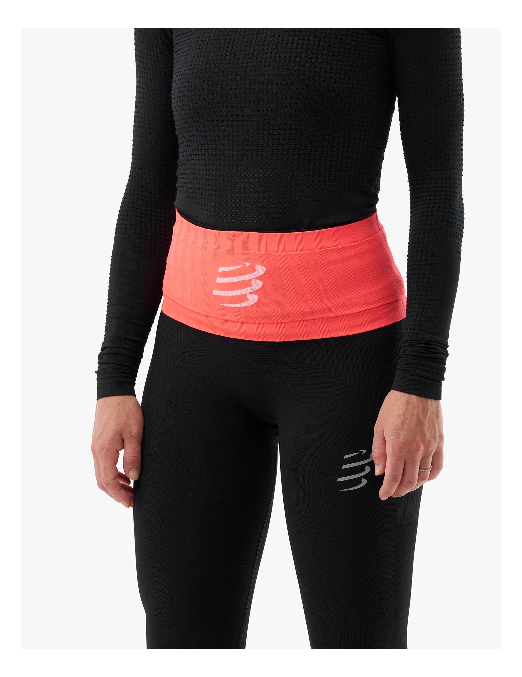 Compressport Free Belt - Fluo Red / Black