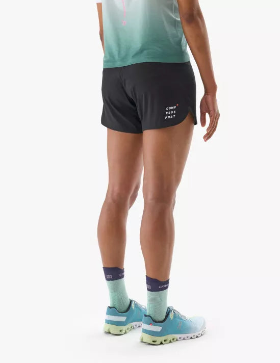 Pantalón corto deportivo Compressport Performance para mujer - Negro