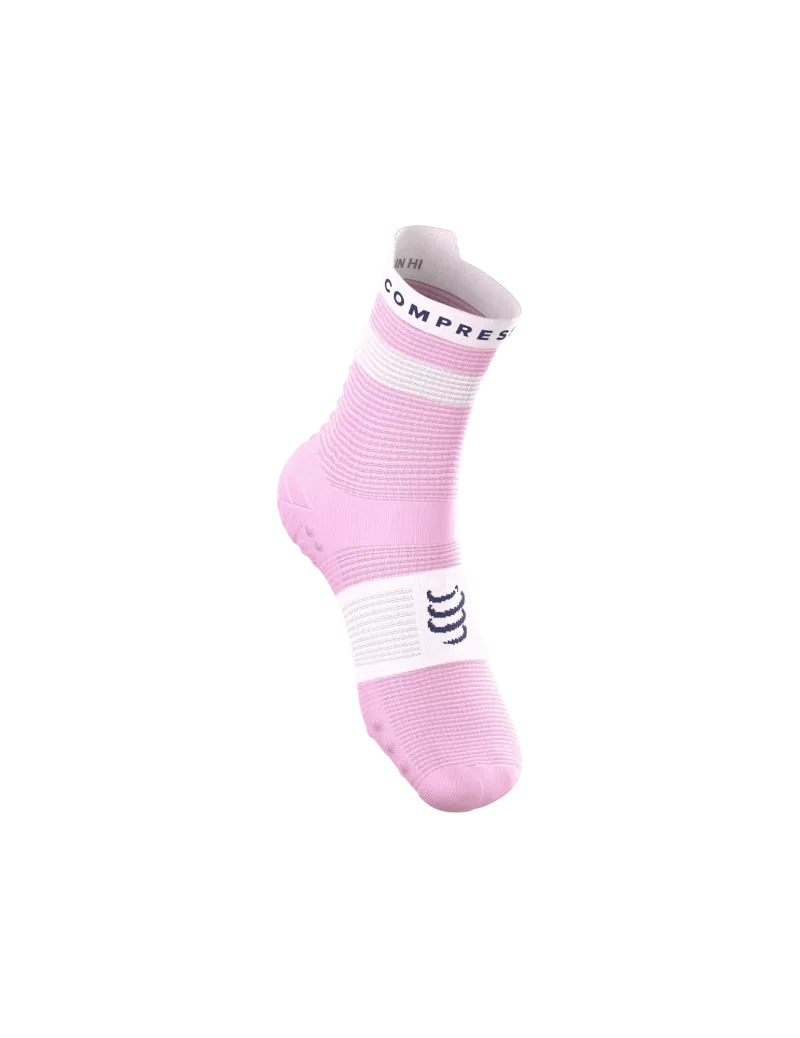 Calcetines Compressport Pro Racing V4.0 Run High - Negro/Blanco