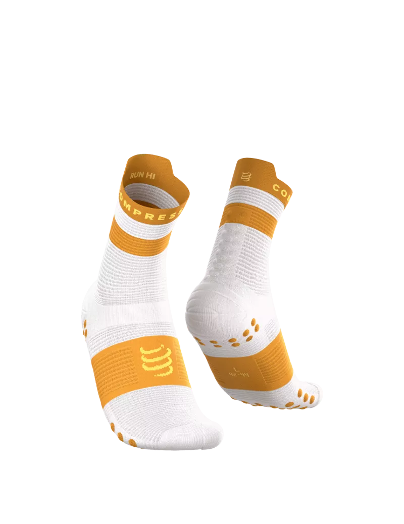 Calcetines Compressport Pro Racing V4.0 Run High - Negro/Blanco