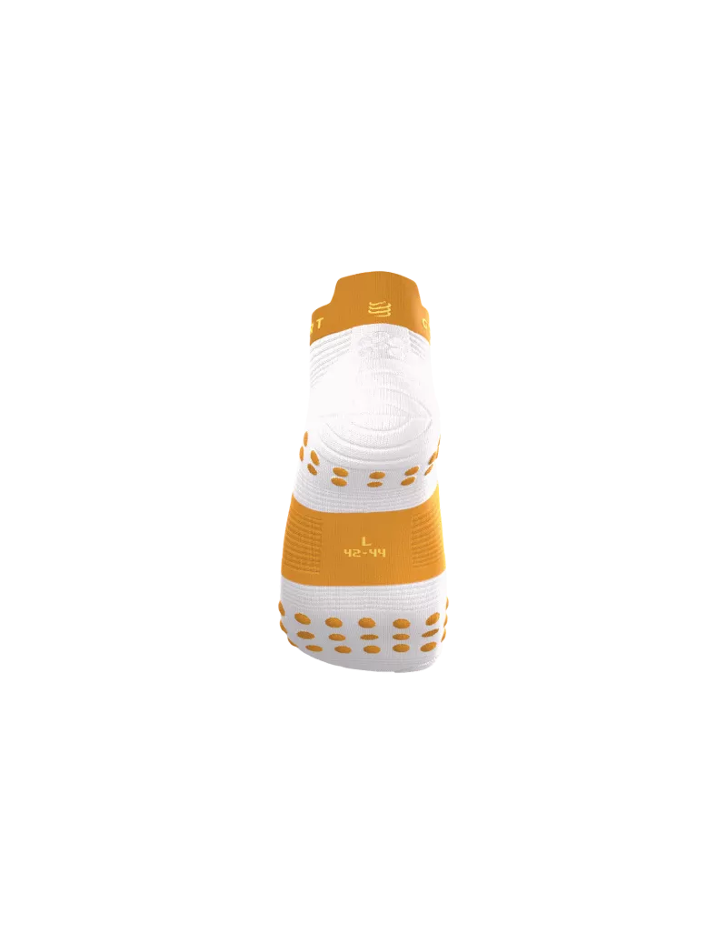 Compressport Pro Racing V4.0 Run Low - White / Sunflower