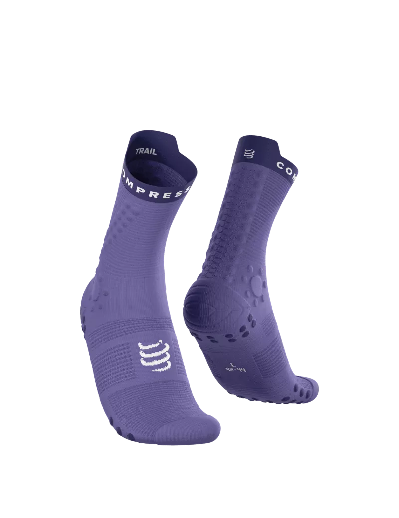 Compressport Pro Racing Socks V4.0 Trail - Aster Purple / Peacoat