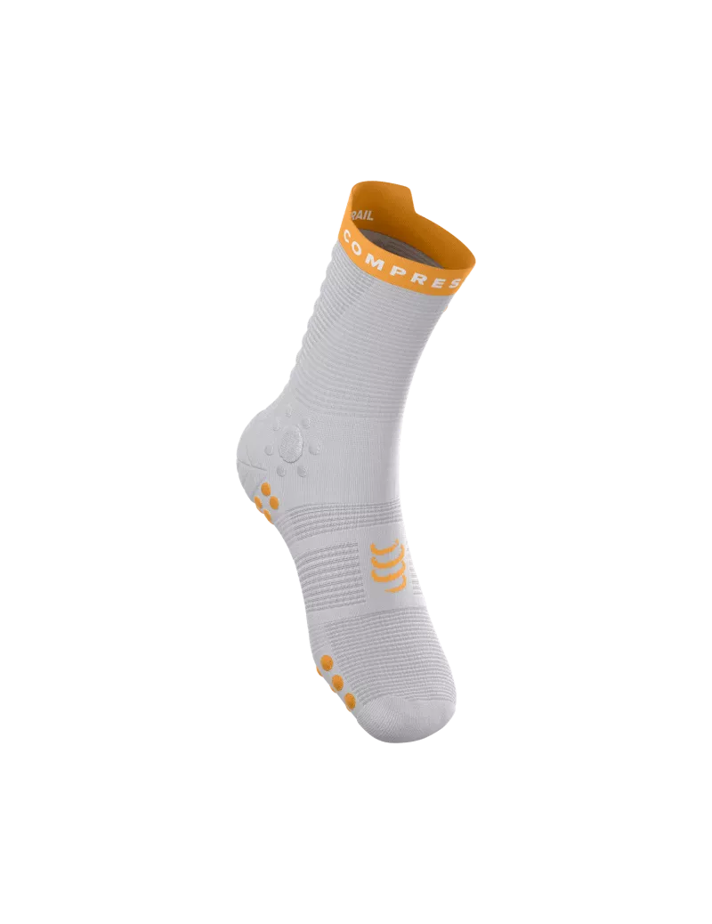 Compressport Pro Racing Socks V4.0 Trail - Gray Violet / Apricot