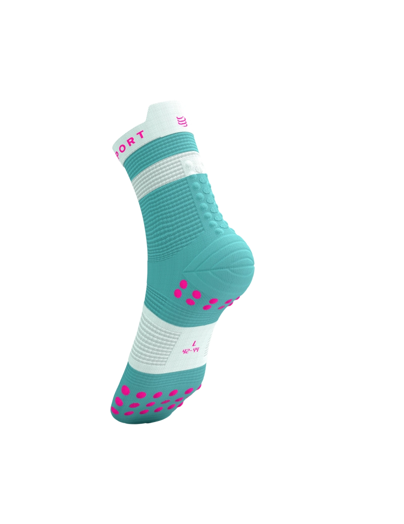 Calcetines Compressport Pro Racing V4.0 Run High - Negro/Blanco