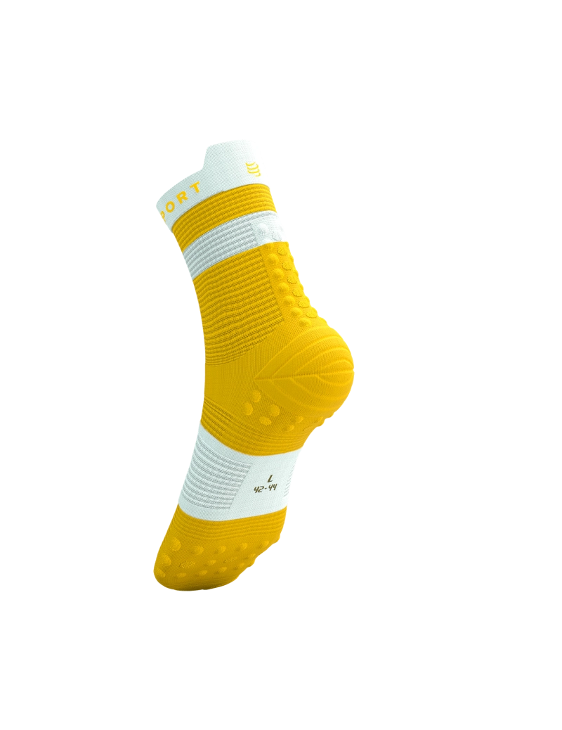 Compressport Pro Racing Socks V4.0 Run High - Lemon / White