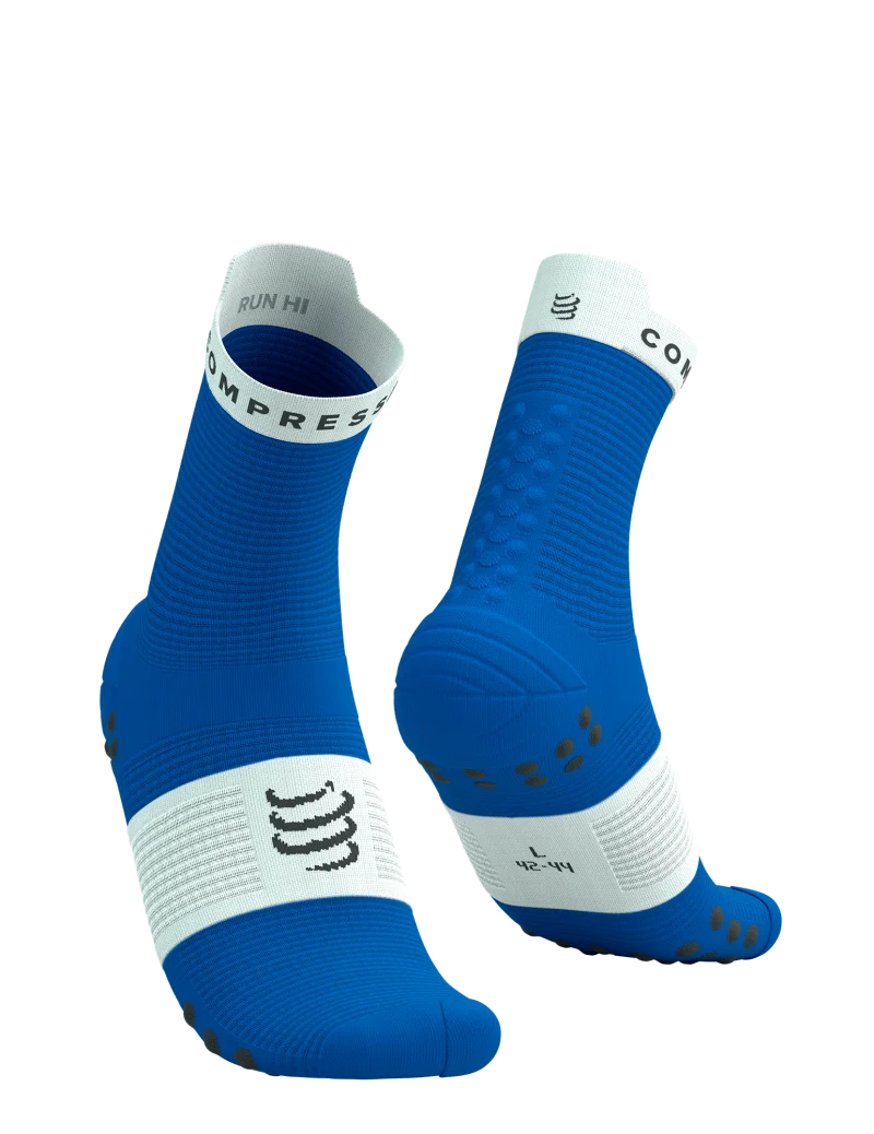 Calcetines Compressport Pro Racing V4.0 Run High - Negro/Blanco