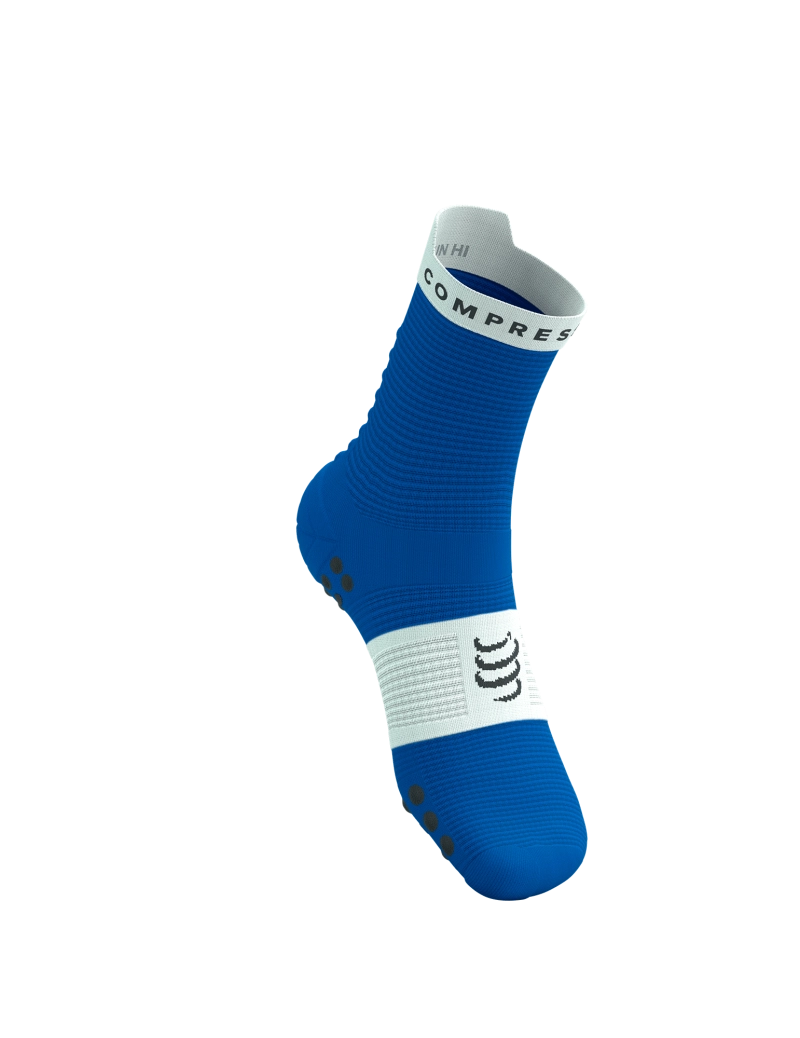Calcetines Compressport Pro Racing V4.0 Run High - Negro/Blanco