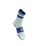 Compressport Pro Racing Socks V4.0 Run High - Star White / Orient Blue