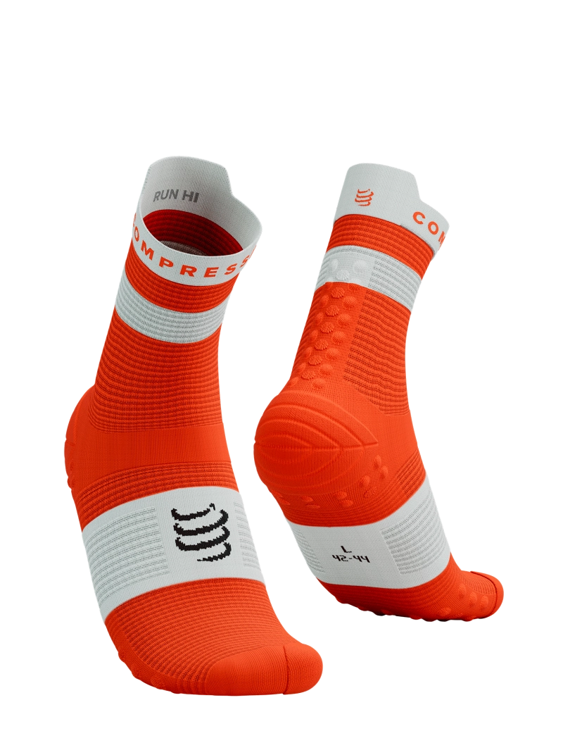 Calcetines Compressport Pro Racing V4.0 Run High - Negro/Blanco