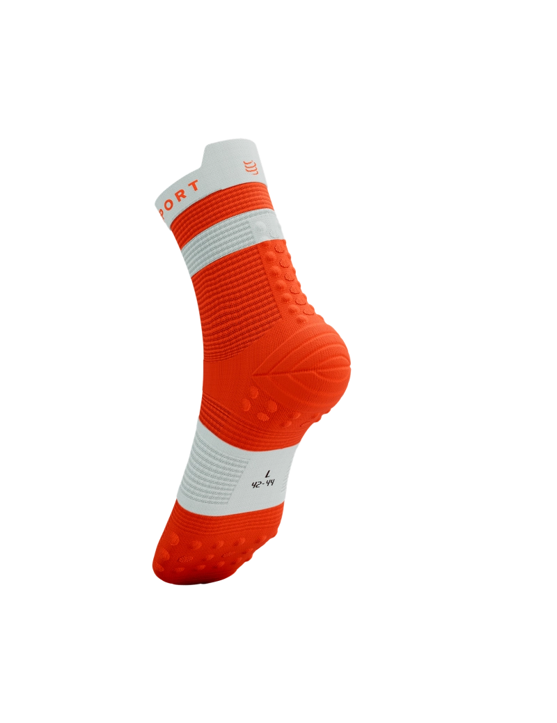Compressport Pro Racing Socks V4.0 Run High - Tigerlily / White