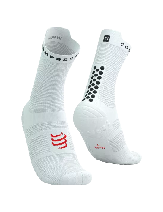 Compressport Pro Racing Socks V4.0 Run High - White / Black