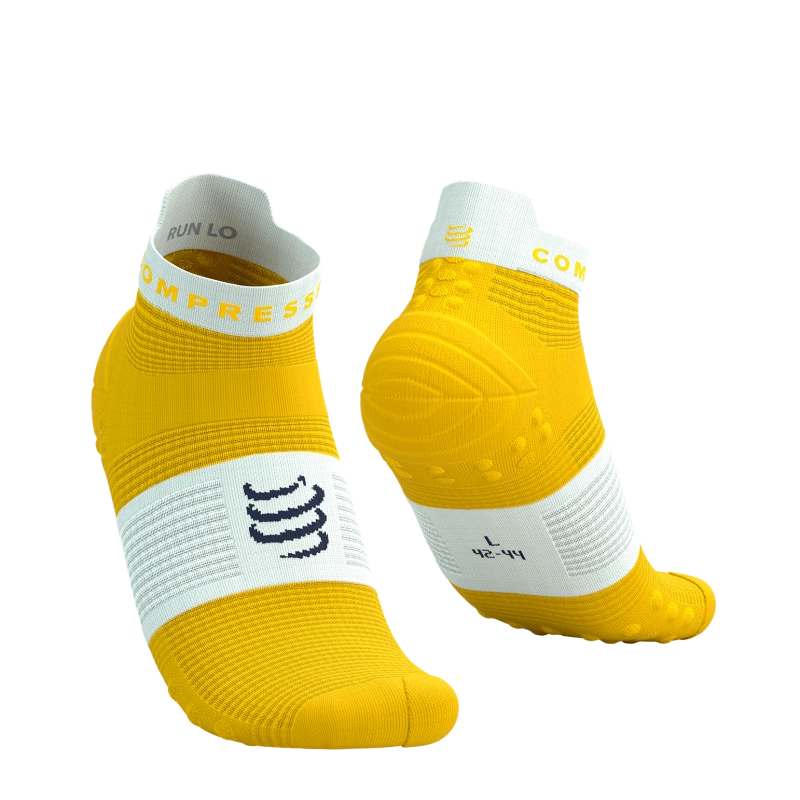 Compressport Pro Racing V4.0 Run Low - Lemon / White