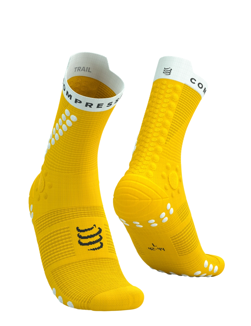 Calcetines Compressport Pro Racing V4.0 Trail - Negro/Rojo