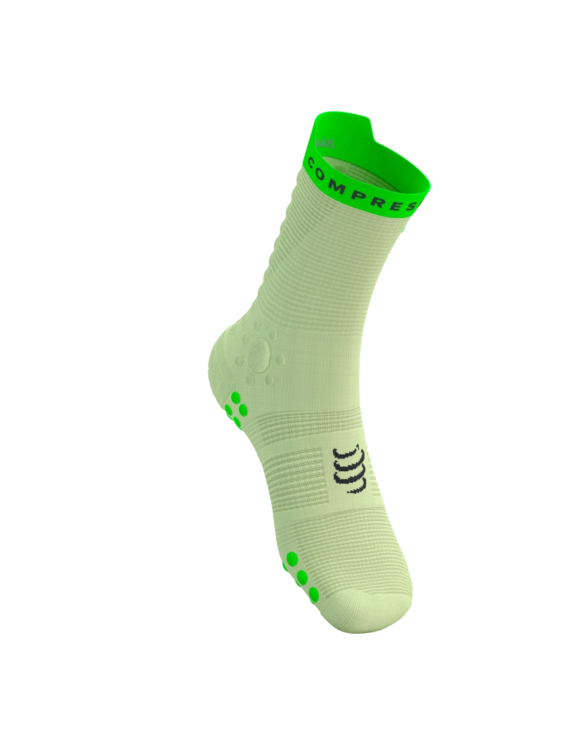 Compressport Pro Racing Socks V4.0 Trail - Lime / Neon Green
