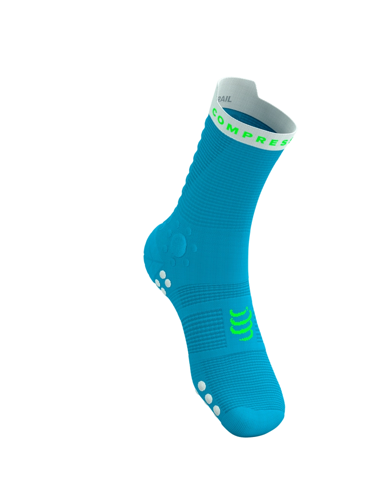 Compressport Pro Racing Socks V4.0 Trail - Norse Blue / Neon Green