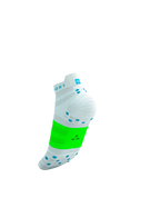 Compressport Pro Racing V4.0 Run Low - White / Norse Blue / Neon