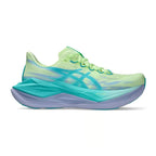 Ténis de corrida estrada Asics Superblast 3 Illuminate Yellow Energy Aqua, vista lateral